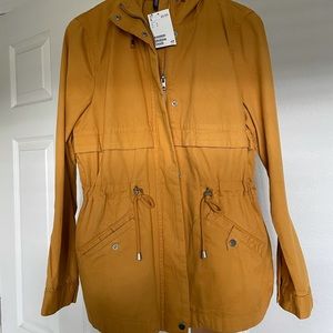 H&M DIVIDED canvas jacket with hood.